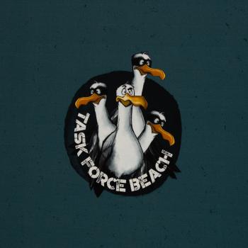 Preview: French Terry Panel ca. 85 cm Seagullole Task Force Petrol by Thorsten Berger von Swafing